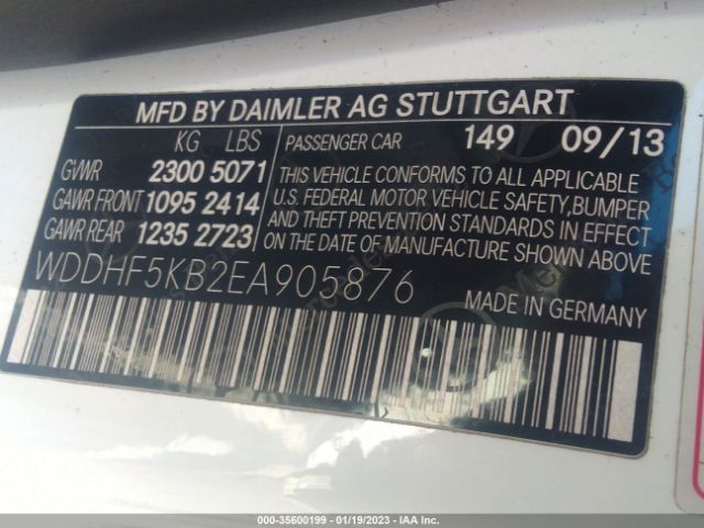 WDDHF5KB2EA905876 Mercedes-Benz E-class E 350