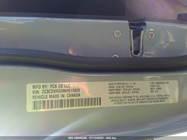 Dodge CHARGER GT 2021 2C3CDXHG0MH519888 Image 9