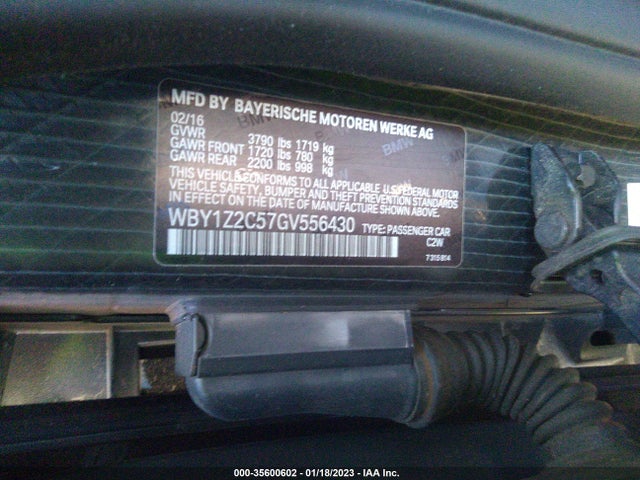 BMW I3 2016 WBY1Z2C57GV556430 Image 9