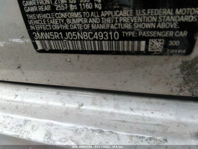 3MW5R1J05N8C49310 BMW 3 Series 330i