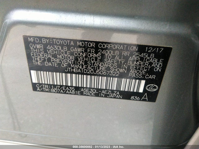 JTHBA1D20J5067322 Lexus Is Is 300