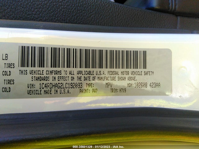 Dodge Durango Sxt 2020 1C4RDHAG2LC192093 Image 9