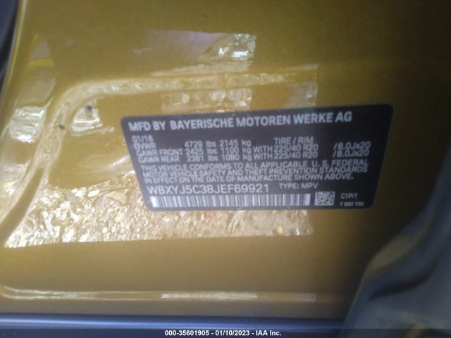 BMW X2 Xdrive28i 2018 WBXYJ5C38JEF69921 Image 9