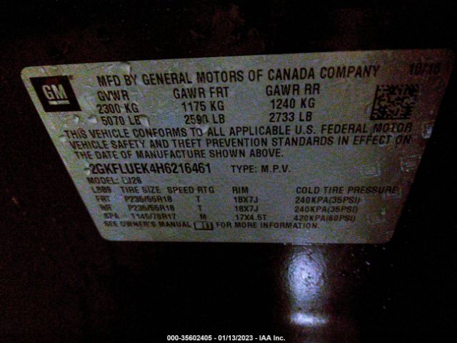 2GKFLUEK4H6216461 GMC Terrain Slt