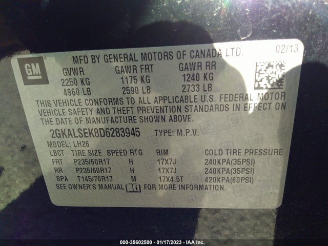 GMC Terrain 2013 2GKALSEK8D6283945 Image 10