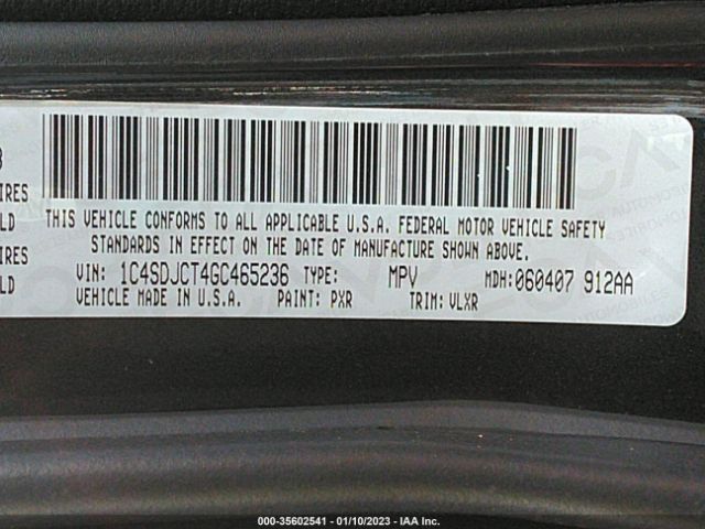 1C4SDJCT4GC465236 Dodge Durango R/t