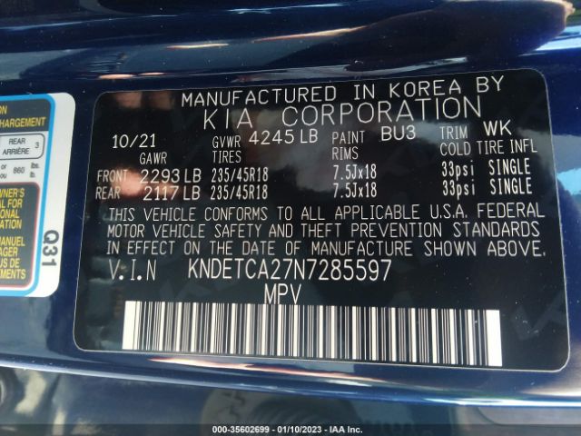 KNDETCA27N7285597 KIA Seltos Sx