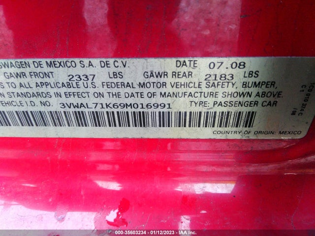 Volkswagen Jetta Sedan Tdi 2009 3VWAL71K69M016991 Image 10