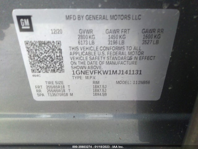 Chevrolet Traverse Ls 2021 1GNEVFKW1MJ141131 Image 9