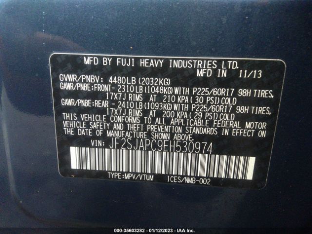 JF2SJAPC9EH530974 Subaru Forester 2.5i Touring