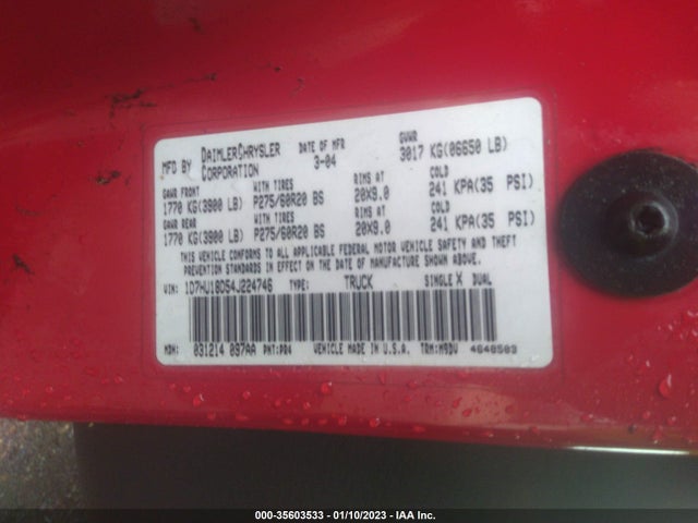 Dodge Ram 1500 Slt 2004 1D7HU18D54J224746 Image 14