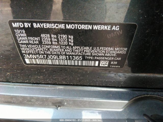 3MW5R7J09L8B11365 BMW 3 Series 330i Xdrive