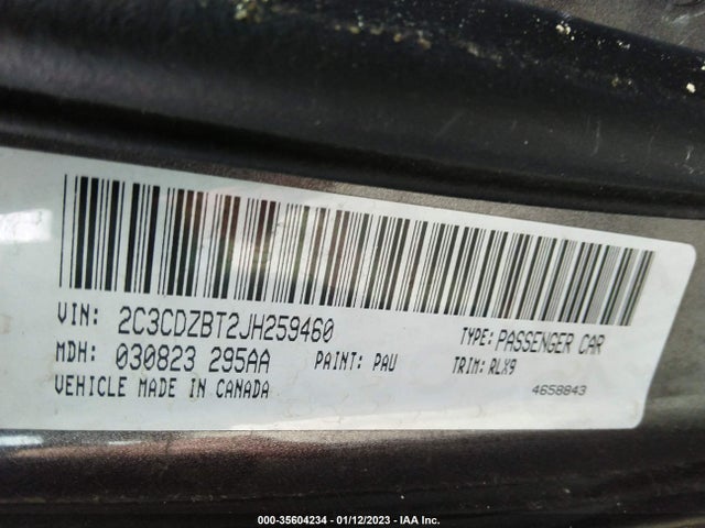 2018 Dodge Challenger, VIN: 2C3CDZBT2JH259460