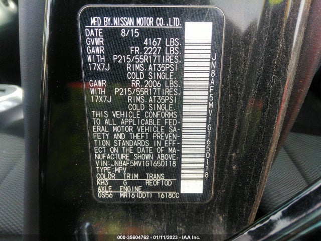 2016 Nissan Juke, VIN: JN8AF5MV1GT650118