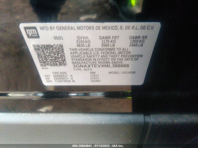 Chevrolet EQUINOX LT 2021 3GNAXTEVXML388666 Image 9