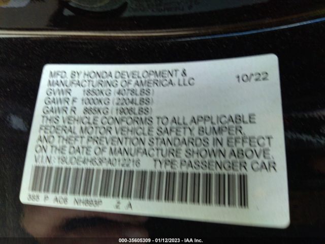 19UDE4H63PA012216 Acura Integra W/a-spec Tech Package