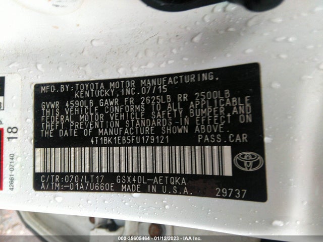 2015 Toyota Avalon, VIN: 4T1BK1EB5FU179121