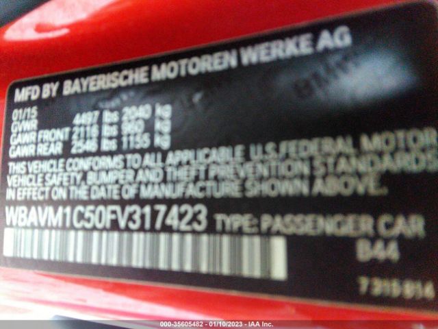 WBAVM1C50FV317423 BMW X1 Sdrive28i