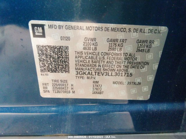 3GKALTEV3LL301715 GMC Terrain Sle