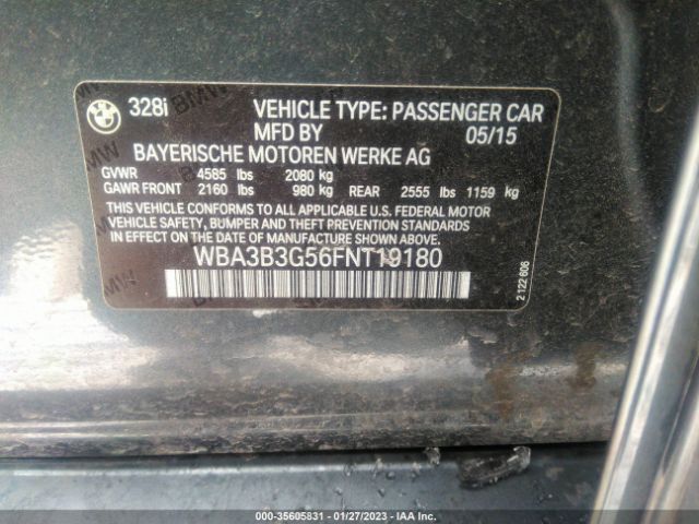 WBA3B3G56FNT19180 BMW 3 Series 328i Xdrive