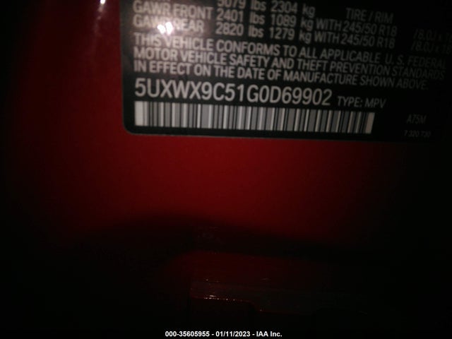 2016 BMW X3, VIN: 5UXWX9C51G0D69902