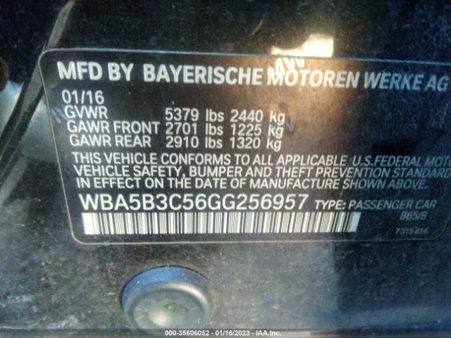 WBA5B3C56GG256957 BMW 5 Series 535i Xdrive