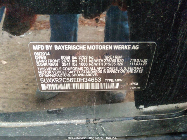 BMW X5 Sdrive35i 2014 5UXKR2C56E0H34653 Image 10