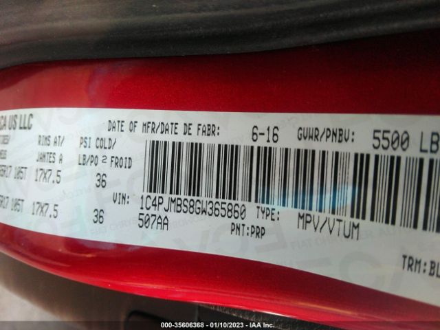 1C4PJMBS8GW365860 Jeep Cherokee Trailhawk