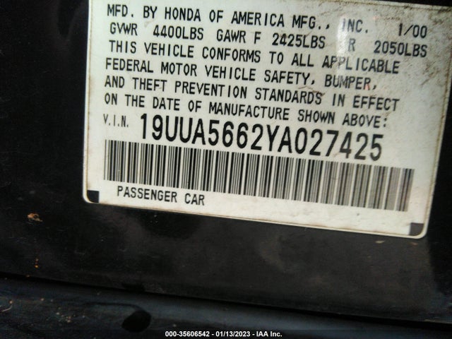 Acura TL 2000 19UUA5662YA027425 Image 10