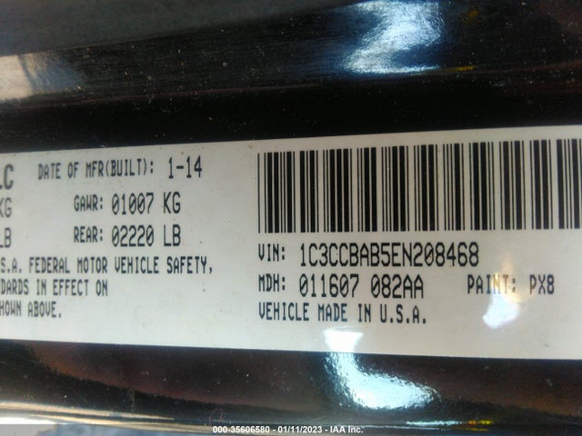 1C3CCBAB5EN208468 Chrysler 200