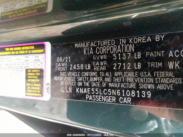KIA Stinger 2022 KNAE55LC5N6108139 Image 10