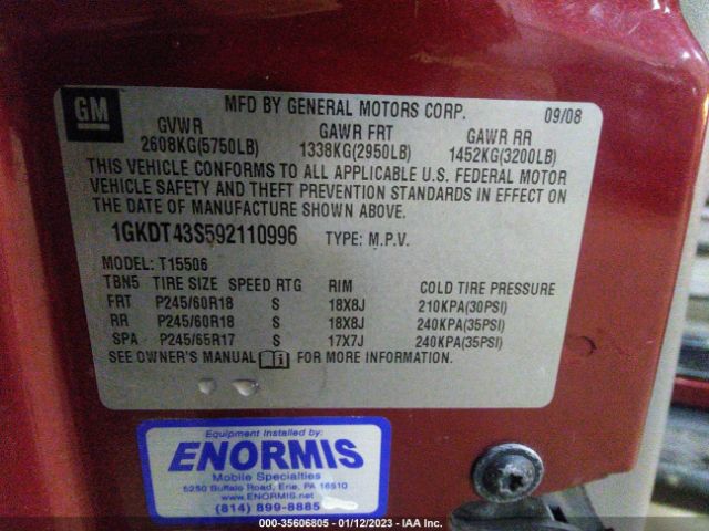 1GKDT43S592110996 GMC Envoy
