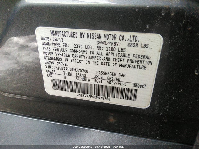 2014 INFINITI Q50 PREMIUM VIN: JN1BV7AP0EM679768