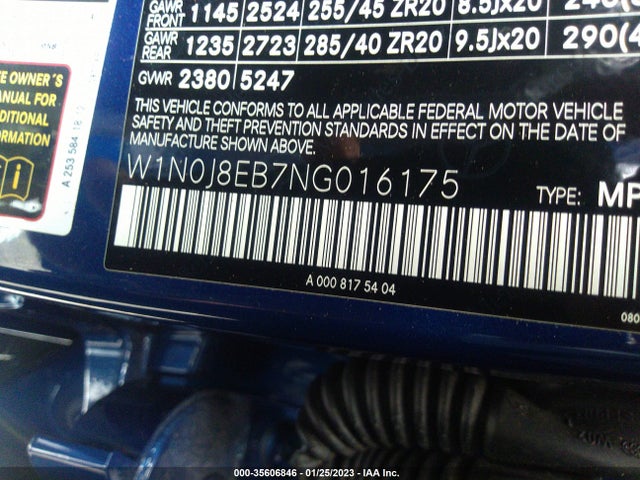 2022 Mercedes-Benz GLC-Class Coupe, VIN: W1N0J8EB7NG016175