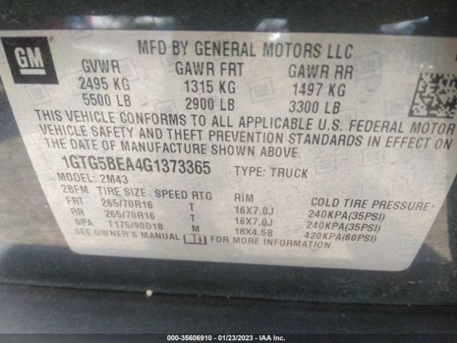 1GTG5BEA4G1373365 GMC Canyon 2wd