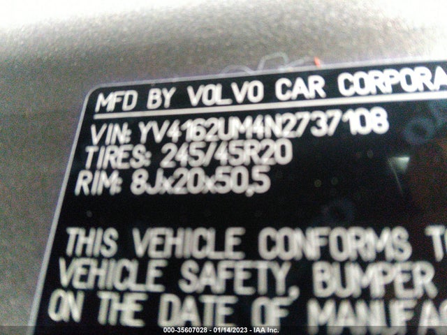 2022 Volvo XC40, VIN: YV4162UM4N2737108