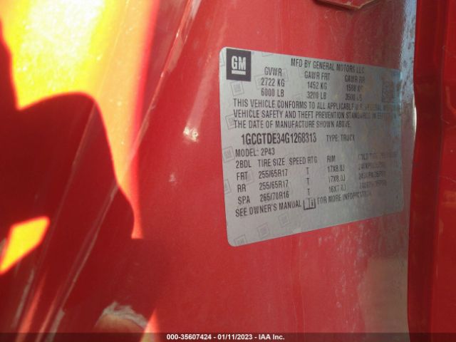 1GCGTDE34G1268313 Chevrolet Colorado Z71
