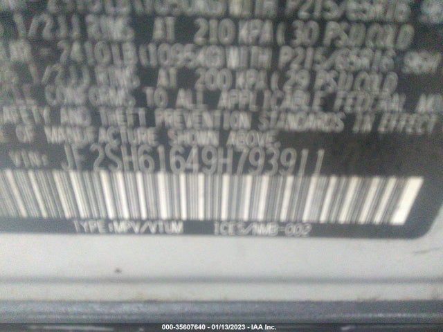 JF2SH61649H793911 Subaru FORESTER X