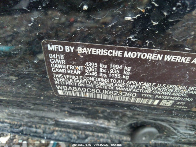 2018 BMW 3 Series, VIN: WBA8A9C50JK623360