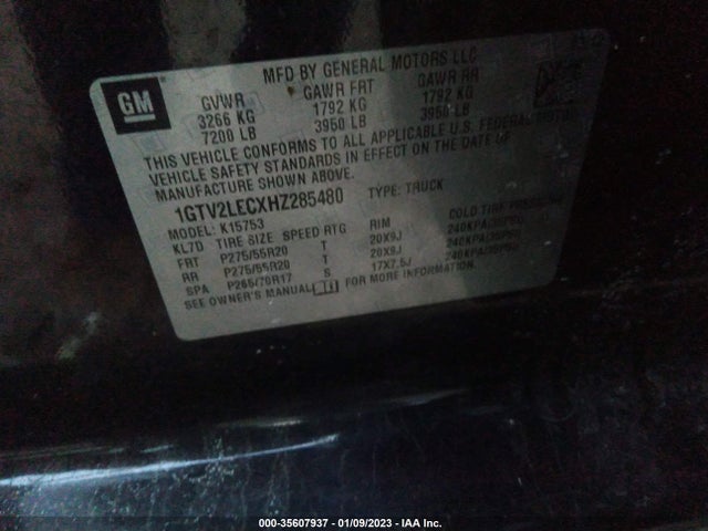 GMC SIERRA 1500 2017 1GTV2LECXHZ285480 Image 9