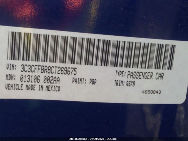 3C3CFFBR8CT269675 Fiat 500