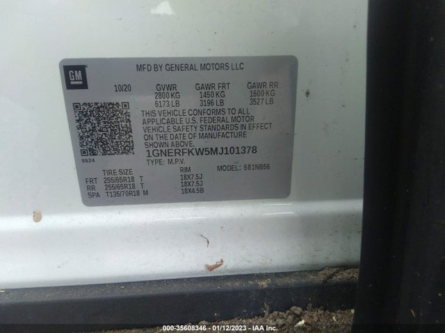 Chevrolet Traverse Ls 2021 1GNERFKW5MJ101378 Image 9
