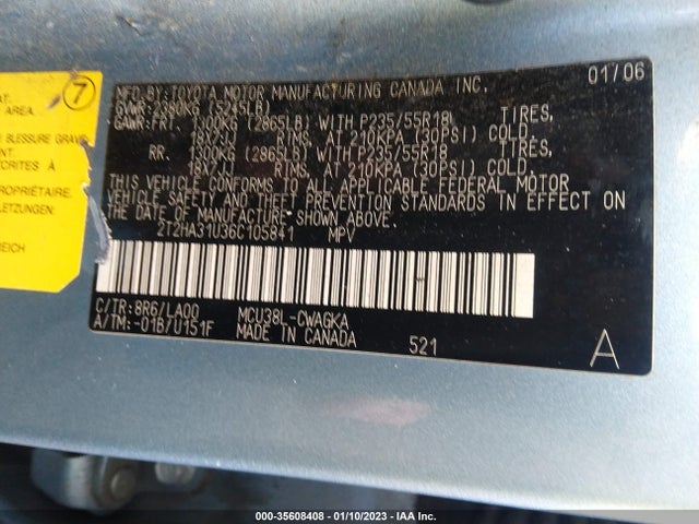 2T2HA31U36C105841 Lexus RX 330