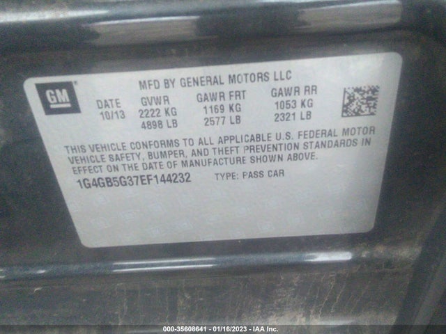 2014 Buick LaCrosse, VIN: 1G4GB5G37EF144232