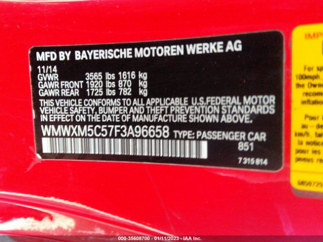 WMWXM5C57F3A96658 Mini Cooper