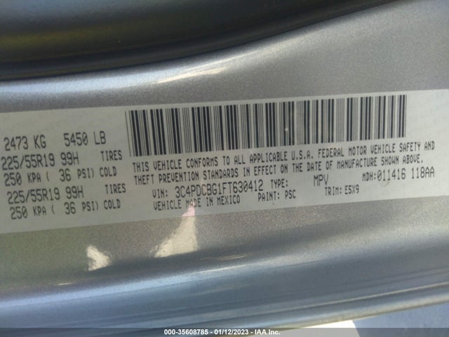Dodge Journey Sxt 2015 3C4PDCBG1FT630412 Image 9