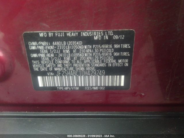 JF2SHABC1DH429249 Subaru Forester 2.5x