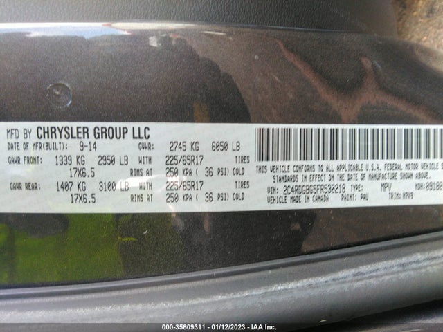 Dodge Grand Caravan Se 2015 2C4RDGBG5FR530218 Image 9