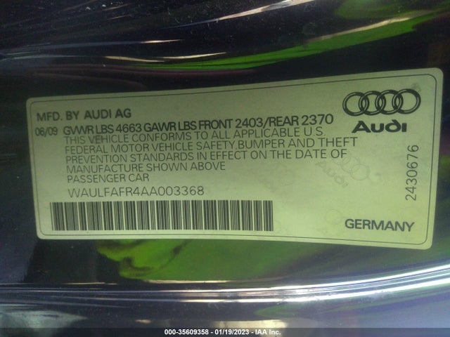 WAULFAFR4AA003368 Audi A5 2.0l Premium Plus