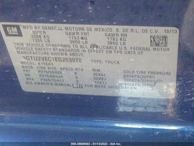 3GTU2VEC1EG263970 GMC Sierra 1500 Slt